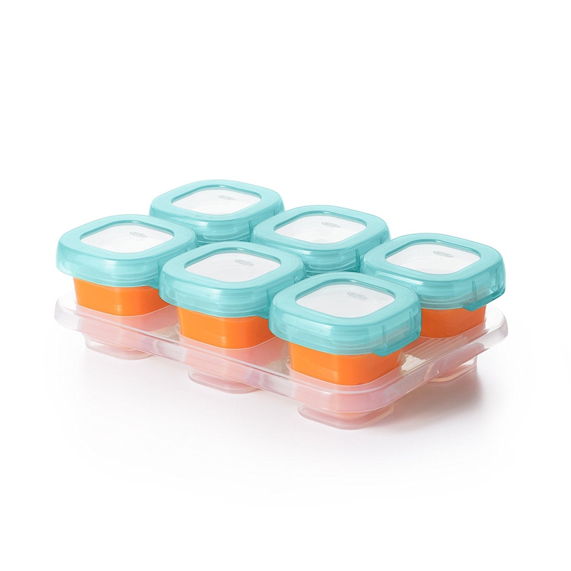  OXO Tot Baby Blocks Freezer Storage Containers 2 Oz - Teal :  Baby