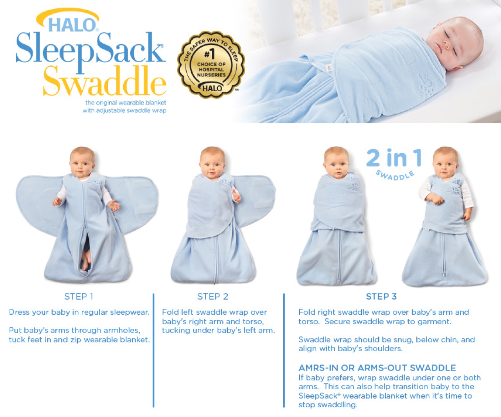 Halo Sleepsack Swaddle Blue Pup Pals The NestAttachment Parenting Hub