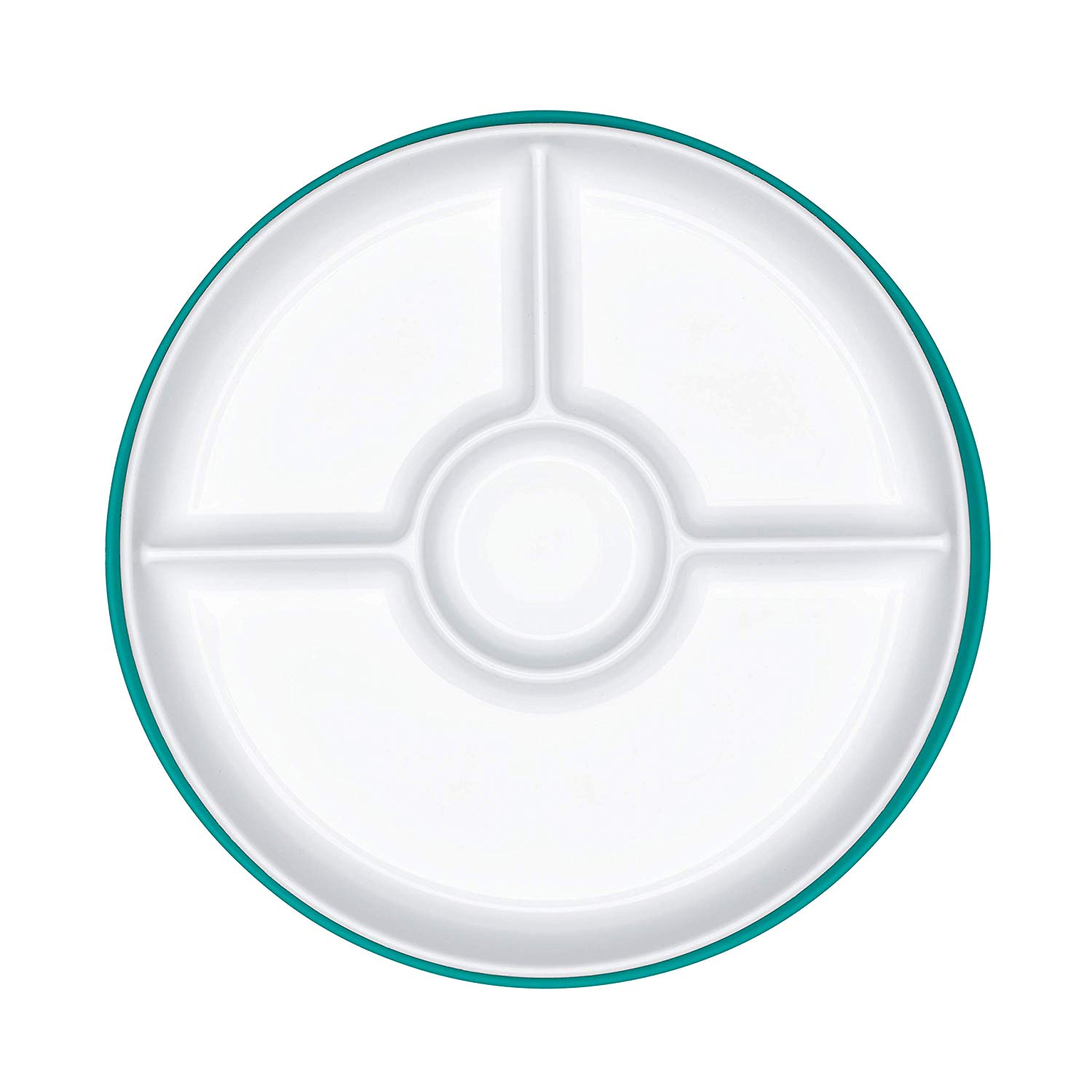 OXO Tot Divided Plate with Removable Ring in Teal - Winestuff