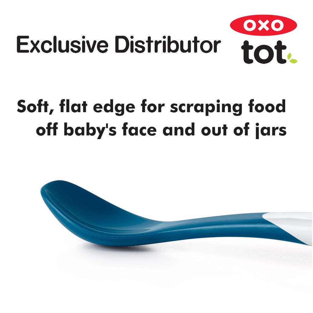 OXO Tot Silicone Spoon Set Navy