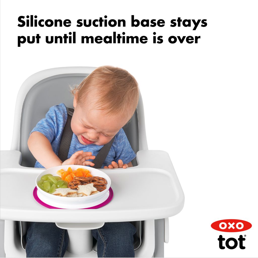 The OXO Tot Suction Bowl & Plate Keep Dinner With Toddlers Mess-Free